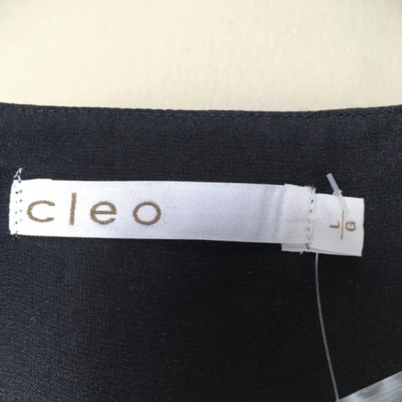 Black Beaded Trim Sleeveless Blouse - Large - Picture 7 of 10